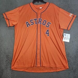 Houston Astros Jersey Mens XL Orange MLB Baseball George Springer 4 Coca Cola